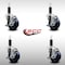 Service Caster 3.5'' SS Solid Poly Swivel 1-1/8'' Expanding Stem Caster Set with Brake, 4PK SCC-SSEX20S3514-SPUS-TLB-118-4 - alternate 4